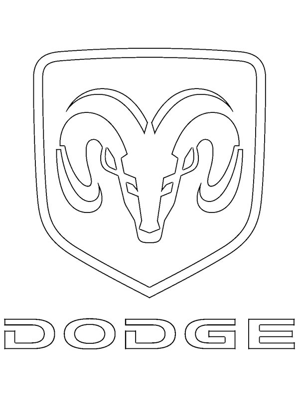 Dodge logo Coloring page