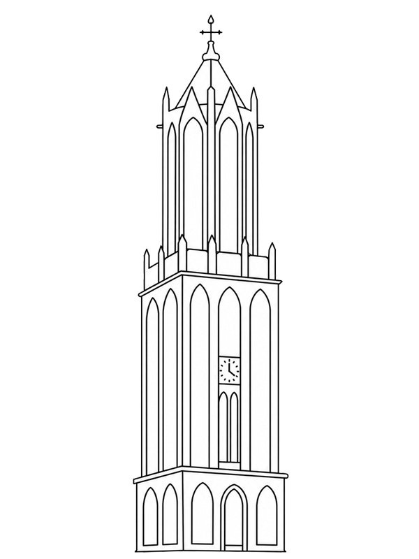Dom Church Utrecht Coloring page
