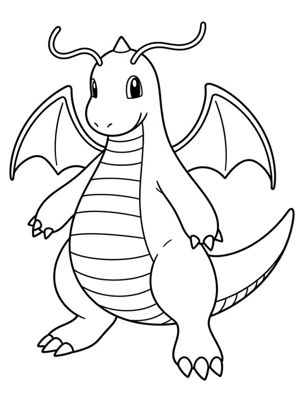 Dragonite (Pok&eacute;mon) Coloring page