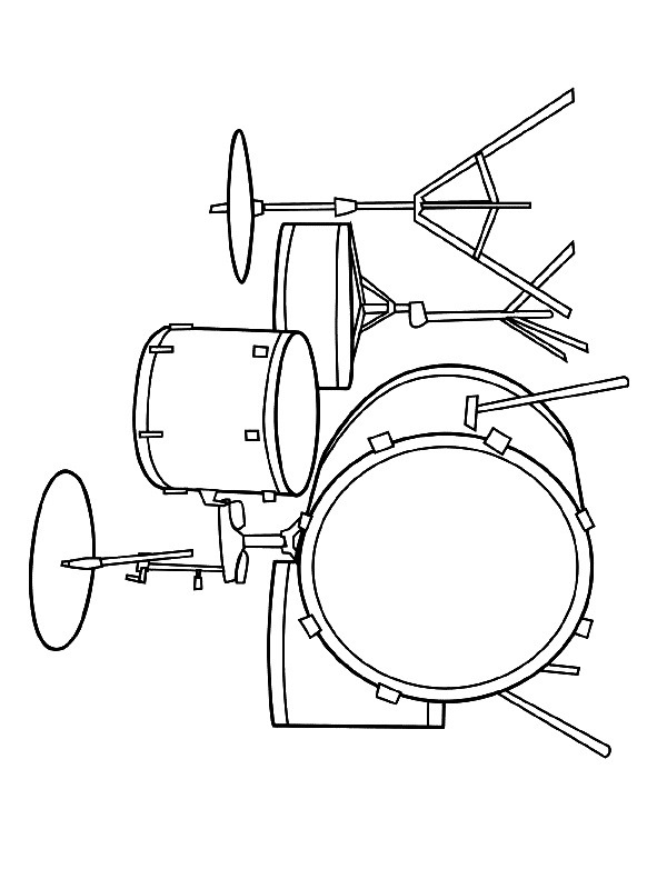 Drum kit Coloring page