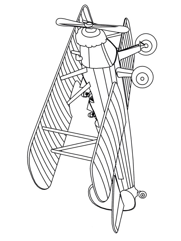 Double-decker airplane Coloring page Double-decker airplane Coloring page