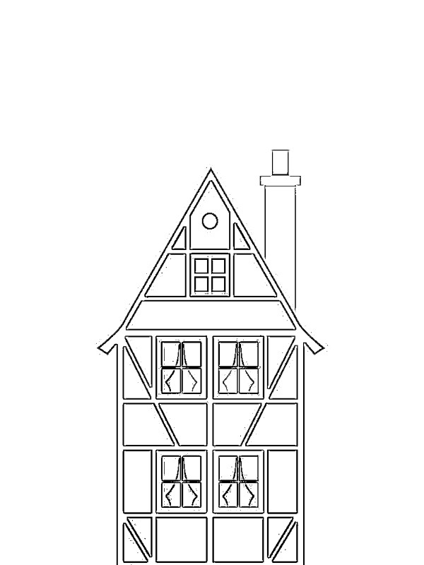 German style house Coloring page
