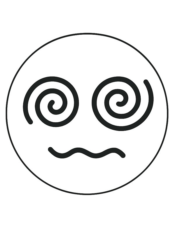 Dizzy emoji Coloring page