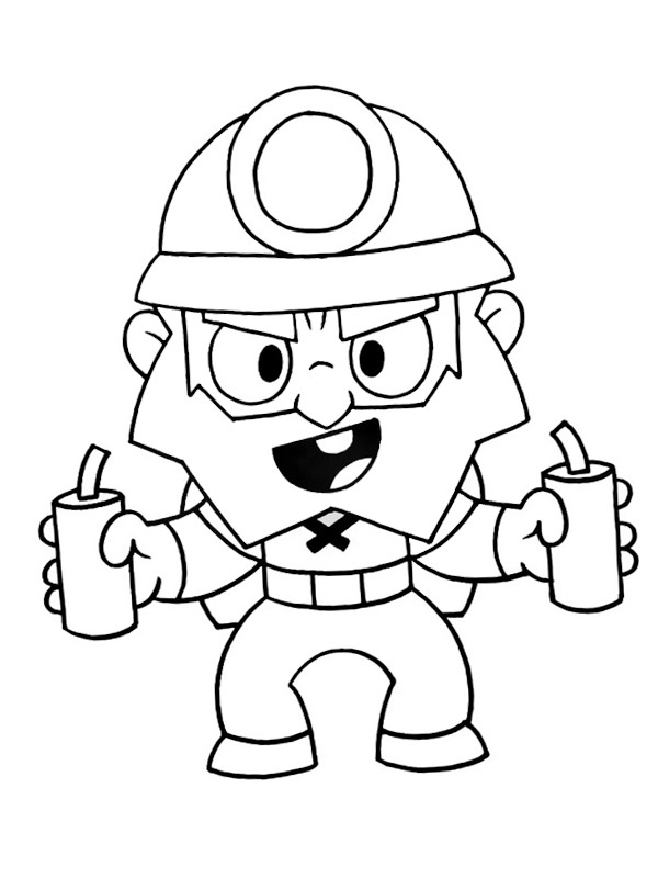 Dynamike Brawl Stars Coloring page