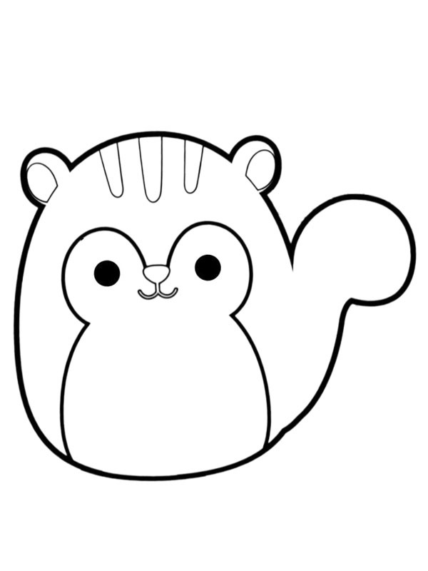Squirrel Sawyer Squishmallows Coloring page Squirrel Sawyer Squishmallows Coloring page