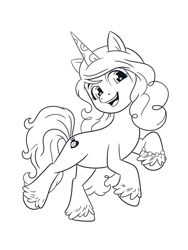 Unicorn Izzy Moonbow Coloring page Unicorn Izzy Moonbow Coloring page