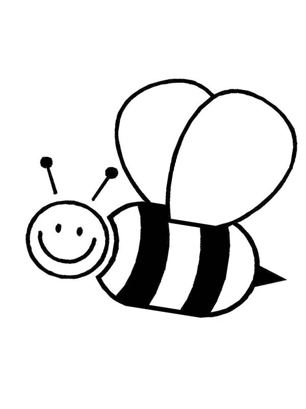 Bee (easy) Coloring page