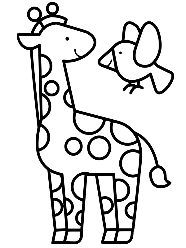 Simple giraffe Coloring page