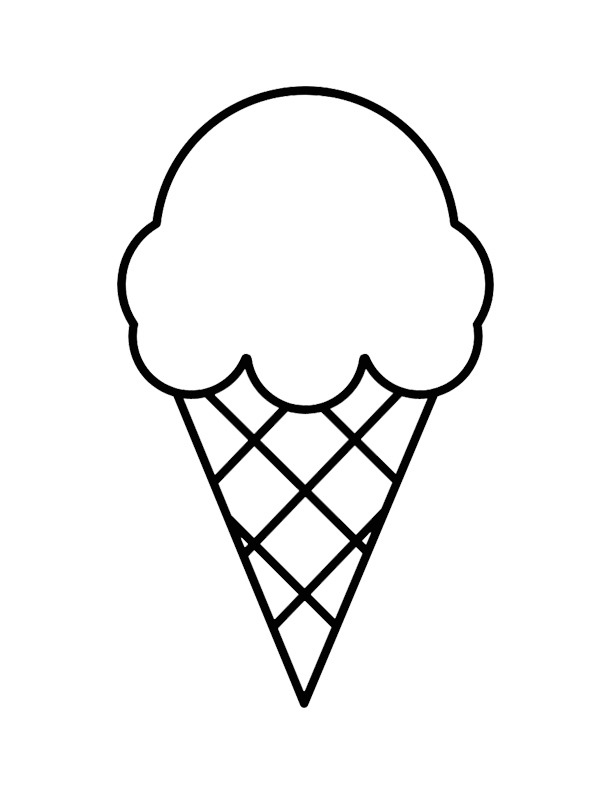 Simple ice cream Coloring page