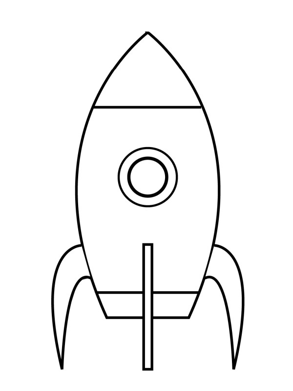 Simple rocket Coloring page