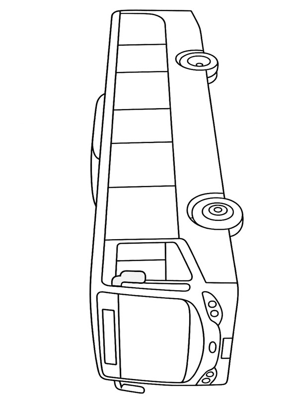 Simple city bus Coloring page