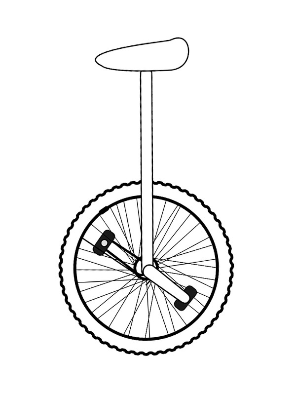 Unicycle Coloring page