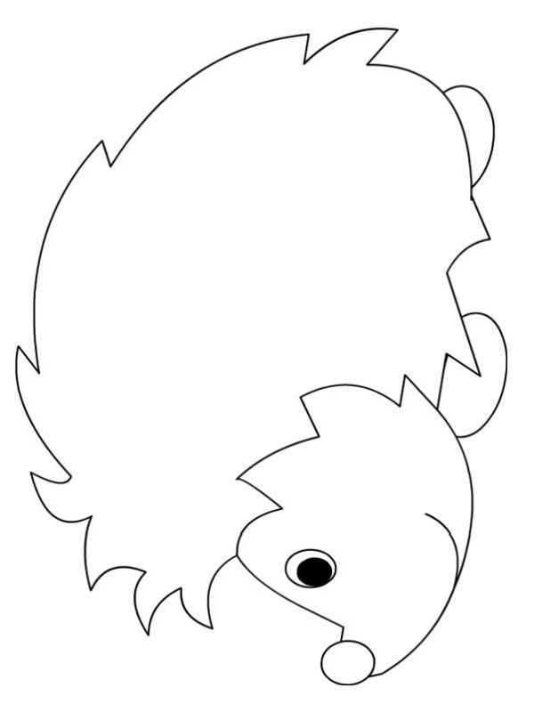hedgehog simple Coloring page