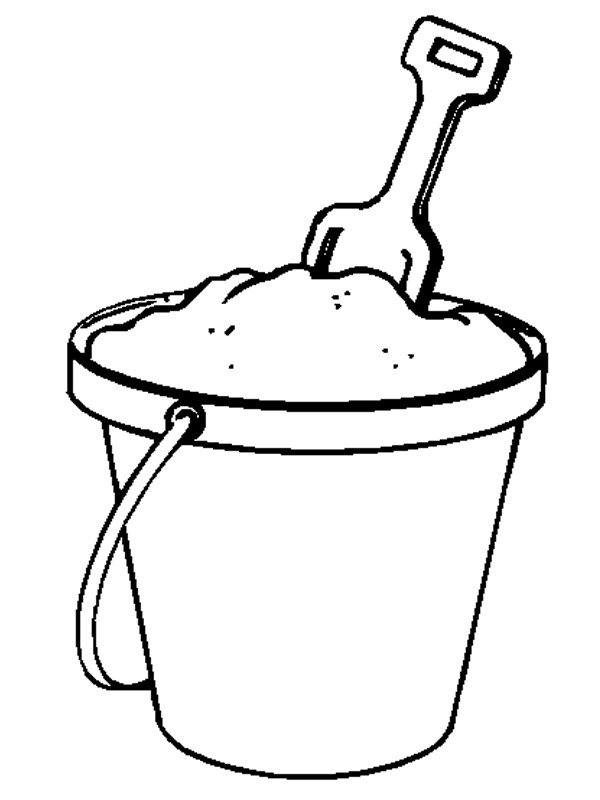 Bucket and shuffle Coloring page