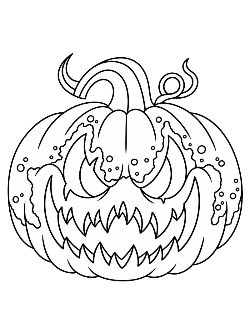 Evil Halloween Pumpkin Coloring page Evil Halloween Pumpkin Coloring page