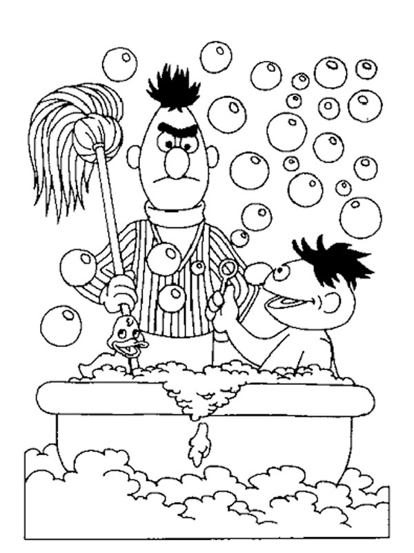 take a bath coloring page