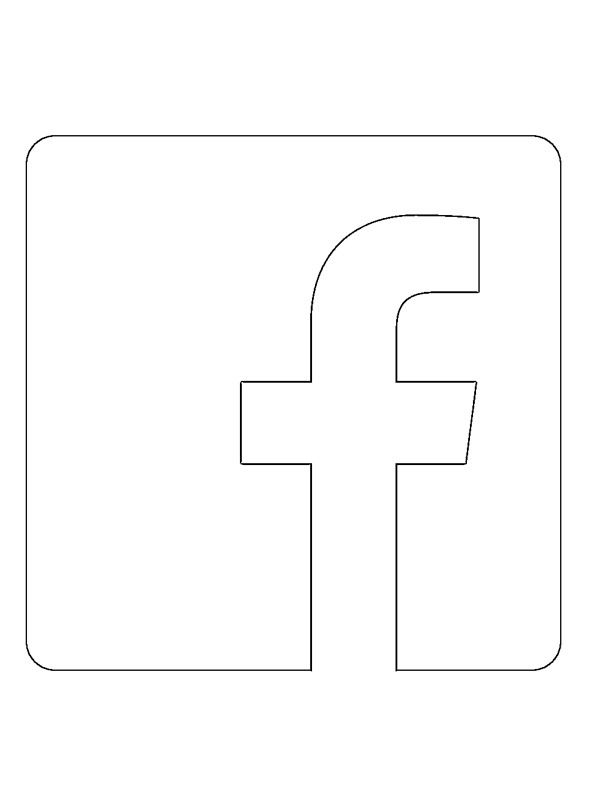 Facebook logo Coloring page
