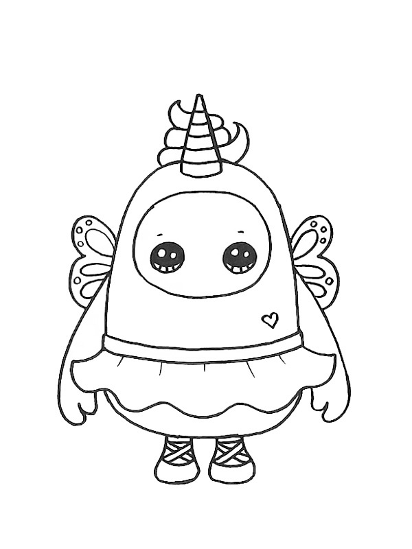 Fairycorn Fall Guys Coloring page