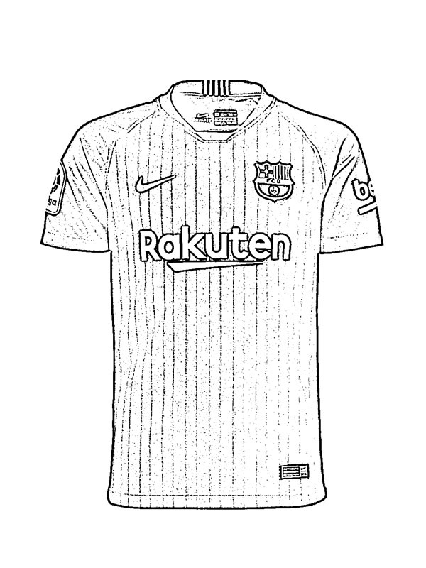 FC Barcelona jersey Coloring page