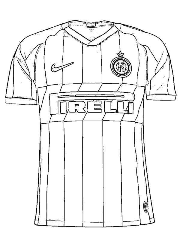FC Internazionale Milano soccer jersey Coloring page FC Internazionale Milano soccer jersey Coloring page