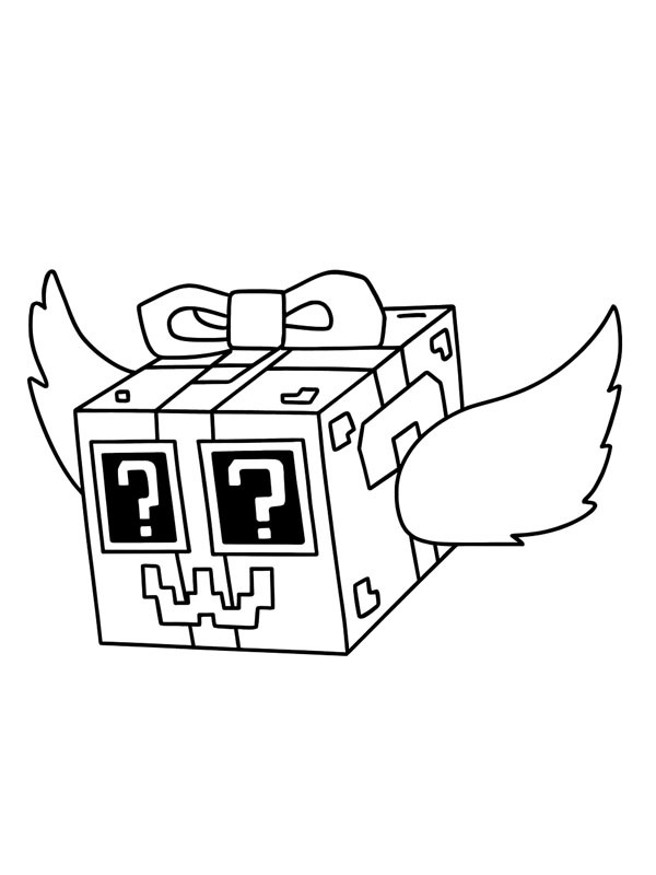 Festive Lucky (Block Steal a Brainrot) Coloring page Festive Lucky (Block Steal a Brainrot) Coloring page