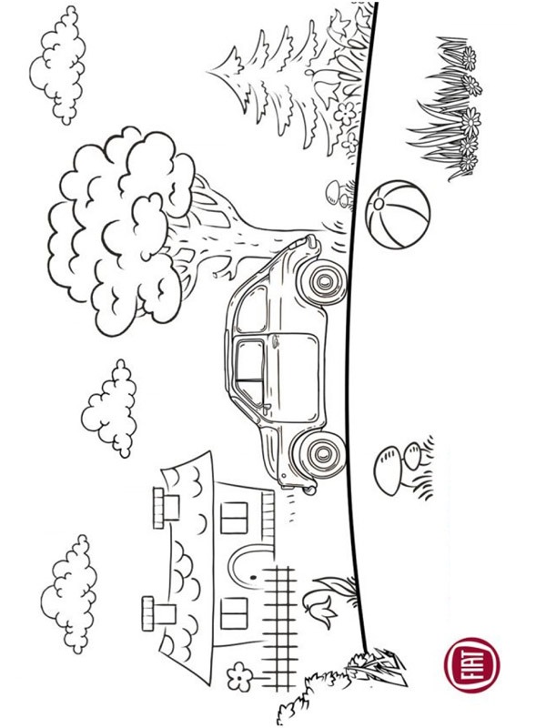 Fiat 500 Coloring page