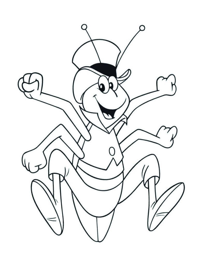 Flip the grasshopper Coloring page Flip the grasshopper Coloring page