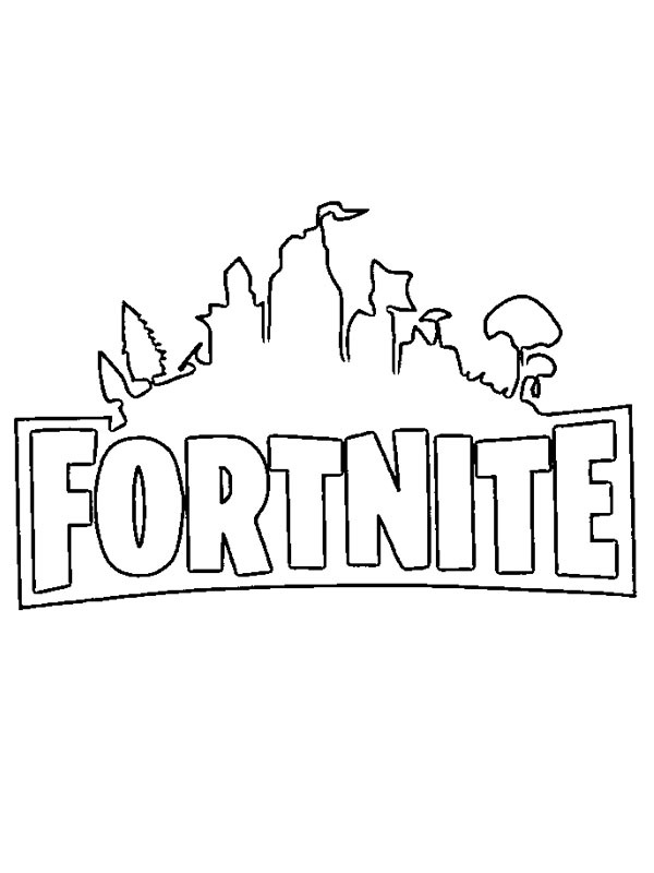 Fortnite logo Coloring page