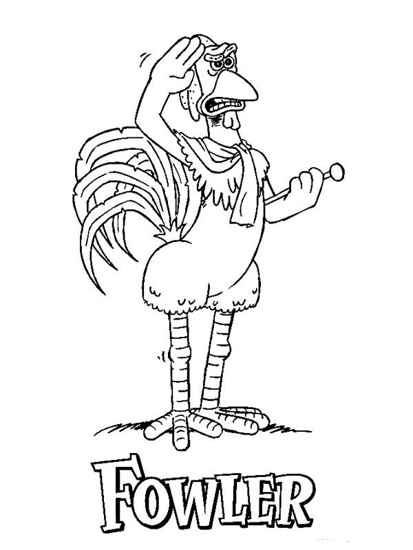 Fowler (Chicken Run) Coloring page Fowler (Chicken Run) Coloring page
