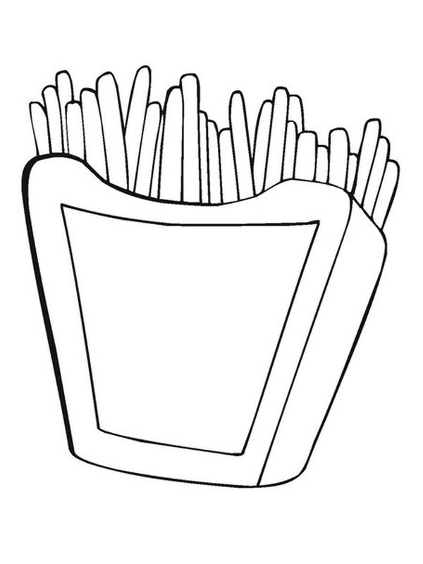 French fries Coloring page