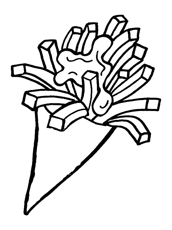French Fries Coloring page