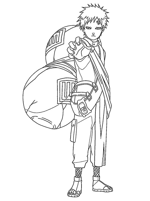 880 Naruto Gaara Coloring Pages  Free