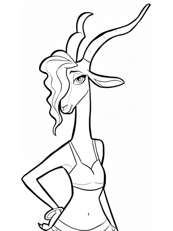 Gazelle (Zootopia) Coloring page