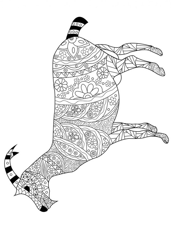 Goat for adults Coloring page
