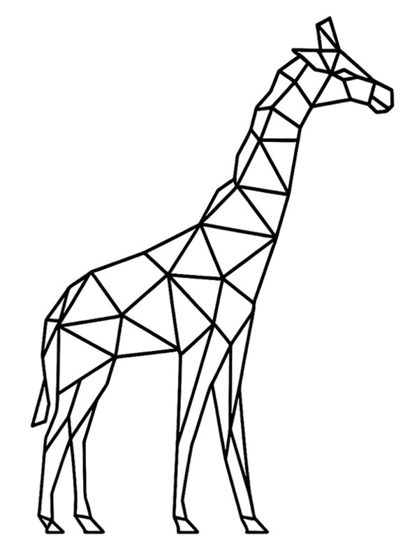 Geometric giraffe Coloring page Geometric giraffe Coloring page