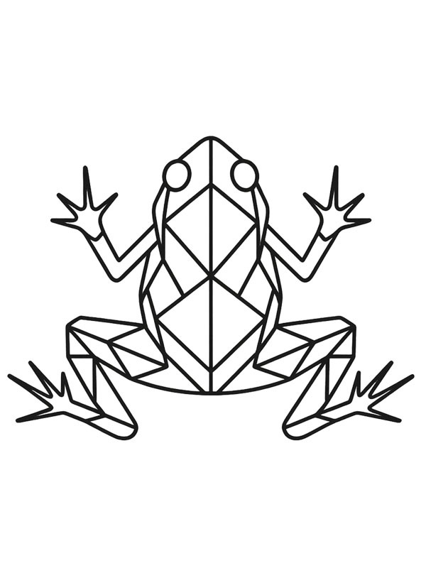 Geometric frog Coloring page Geometric frog Coloring page