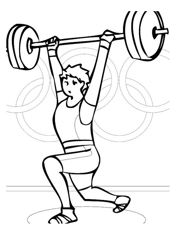 weightlifting Coloring page
