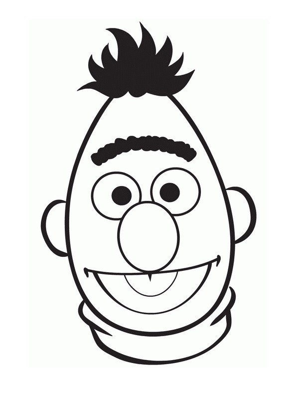 Bert's face Coloring page