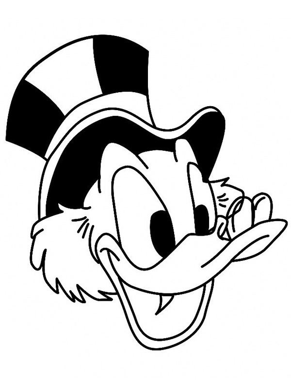 Face of Scrooge McDuck Coloring page