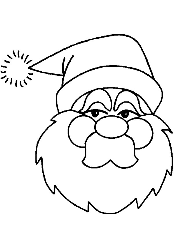 Face of santa claus Coloring page