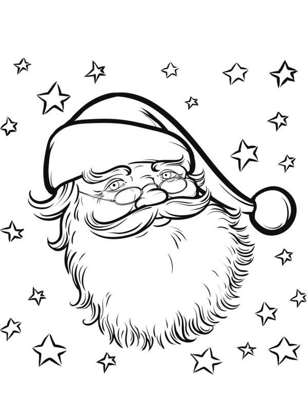 Face of santa claus Coloring page Face of santa claus Coloring page