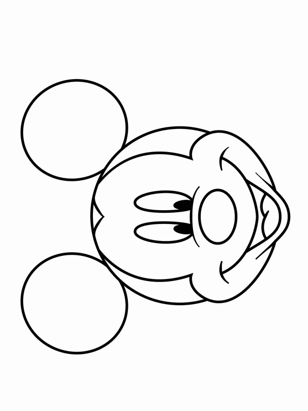 Face of mickey mouse Coloring page Face of mickey mouse Coloring page