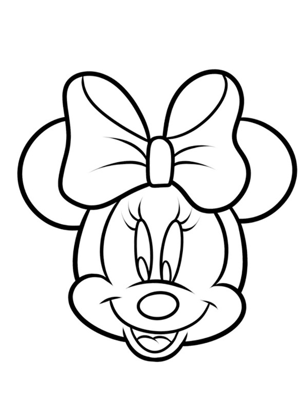Face of mini mouse Coloring page Face of mini mouse Coloring page