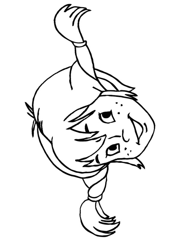 Face of Pippi Longstocking Coloring page Face of Pippi Longstocking Coloring page