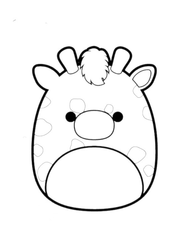 Squishmallows Giraffe Gary Coloring page Squishmallows Giraffe Gary Coloring page
