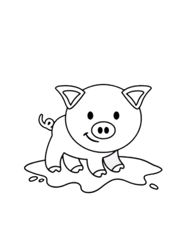 Funny hog Coloring page