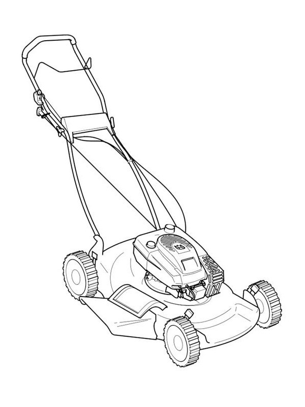 Lawn mower Coloring page