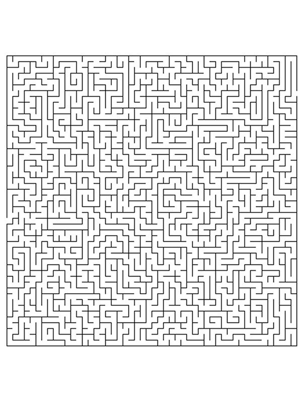 Large maze Coloring page