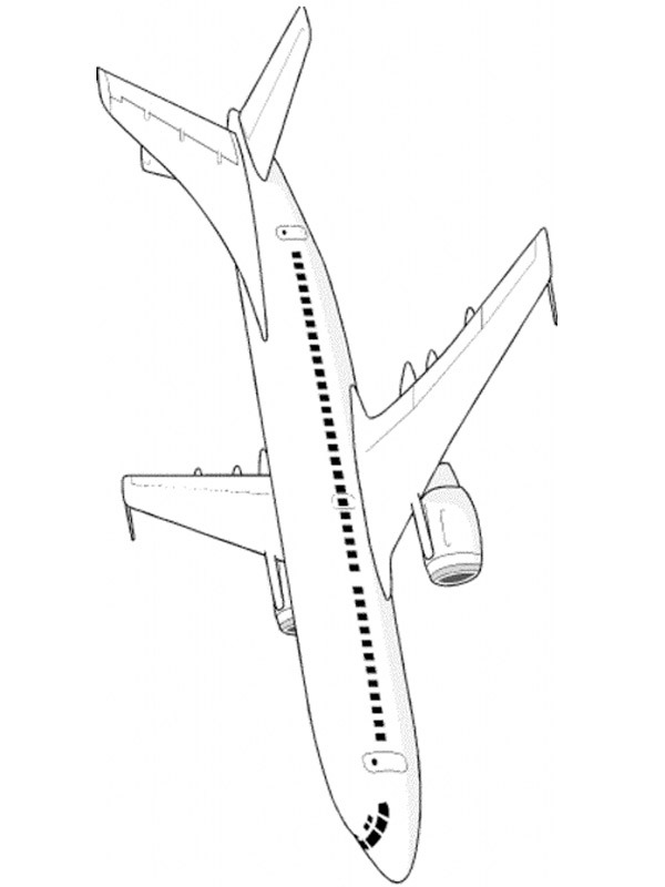 Large airplane Coloring page