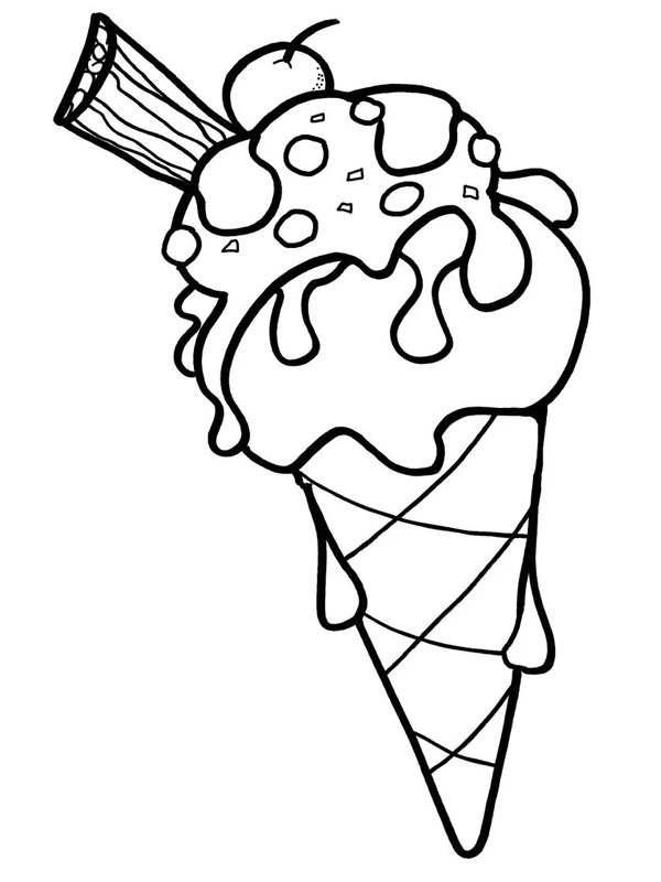 Big icecream Coloring page